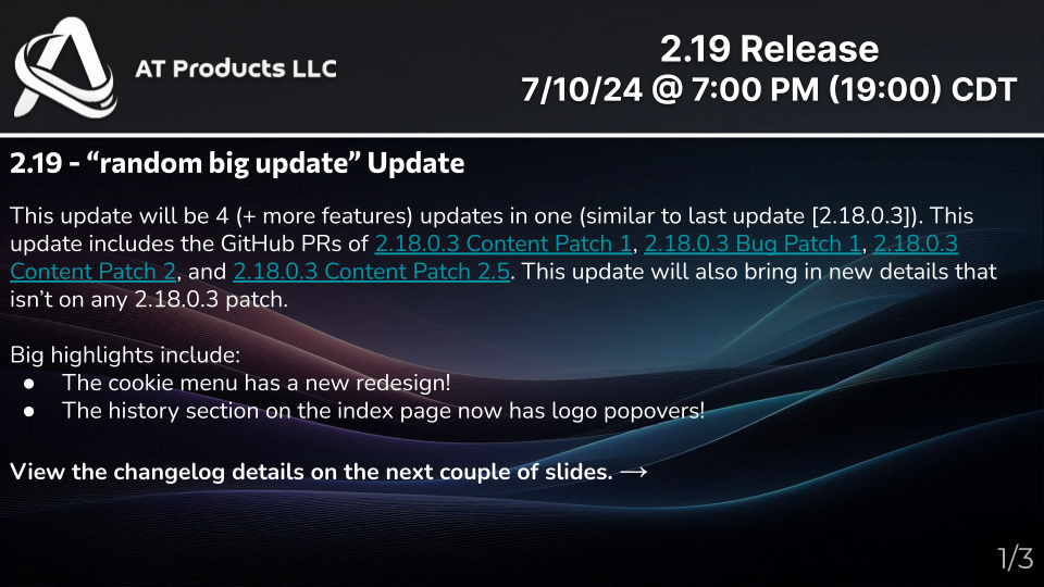 2.19 Release Slide 1