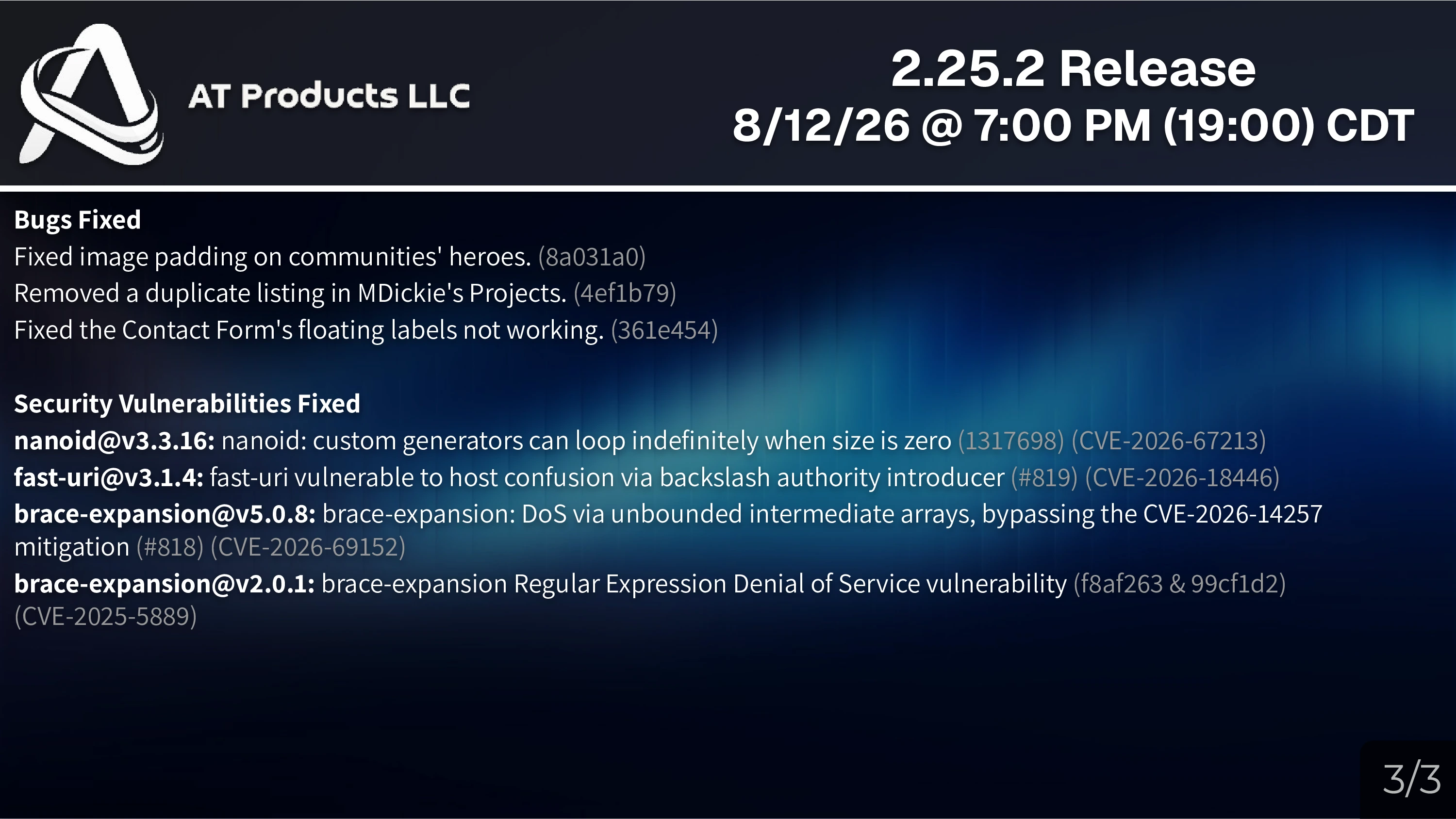 v2.25.2 Release Slide 3